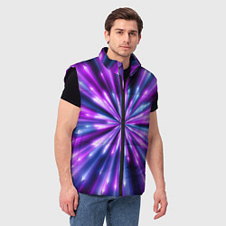 Мужской жилет Неоновые стрелы, цвет: 3D-черный — фото 2