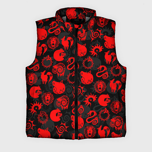 Мужской жилет СИМВОЛЫ ГРЕХОВ 7 DEADLY SINS / 3D-Светло-серый – фото 1