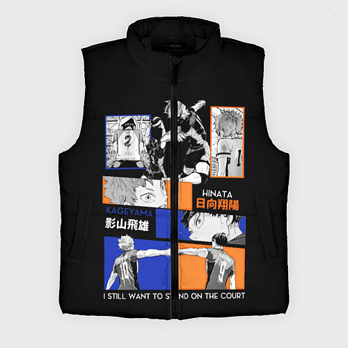 Мужской жилет Хината и Кагеяма / 3D-Черный – фото 1