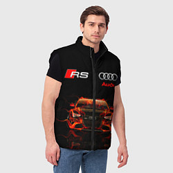 Мужской жилет AUDI RS 5 FIRE АУДИ РС 5, цвет: 3D-черный — фото 2