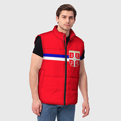 Мужской жилет Сборная Сербии, цвет: 3D-черный — фото 2