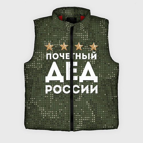 Мужской жилет ПОЧЕТНЫЙ ДЕД РОССИИ / 3D-Красный – фото 1