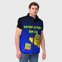 Мужской жилет Geometry Dash, цвет: 3D-черный — фото 2