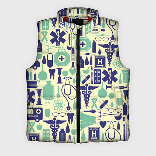 Мужской жилет Медицина Паттерн Z / 3D-Красный – фото 1