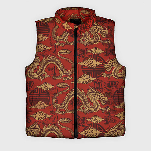 Мужской жилет Дракон / 3D-Красный – фото 1