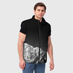 Мужской жилет ГОРЫ В МОЕМ СЕРДЦЕ КАМУФЛЯЖ, цвет: 3D-черный — фото 2