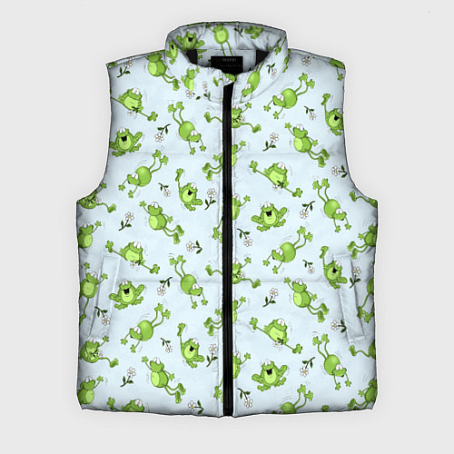 Мужской жилет Веселые лягушки / 3D-Черный – фото 1