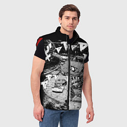 Мужской жилет Initial d, цвет: 3D-красный — фото 2