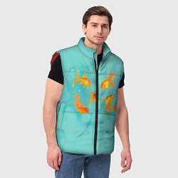 Мужской жилет Золотые рыбки, цвет: 3D-красный — фото 2