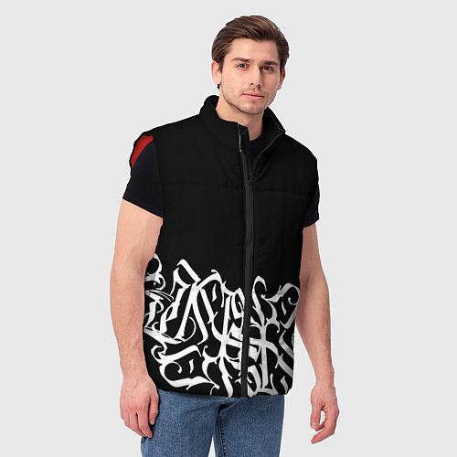 Мужской жилет КАЛЛИГРАФИЯ CALLIGRAPHY / 3D-Красный – фото 3