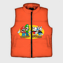 Мужской жилет CupHead x Mario, цвет: 3D-красный