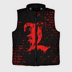Мужской жилет Тетрадь смерти Логотип red, цвет: 3D-светло-серый