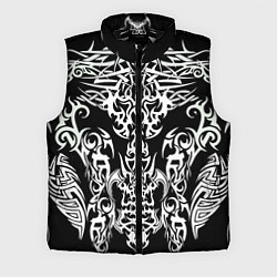 Мужской жилет ТАТУ ЧЕРНО БЕЛОЕ УЗОР, цвет: 3D-черный