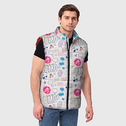 Мужской жилет Граффити-школьная тетрадь, цвет: 3D-красный — фото 2