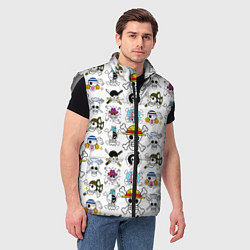 Мужской жилет Веселые Роджеры пиратов Соломенной Шляпы, цвет: 3D-светло-серый — фото 2