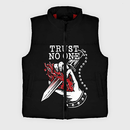 Мужской жилет TRUST NO ONE / 3D-Красный – фото 1
