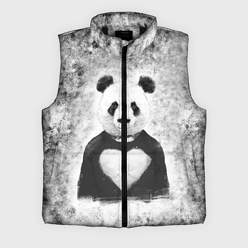 Мужской жилет Панда Любовь Сердце Меланж / 3D-Черный – фото 1