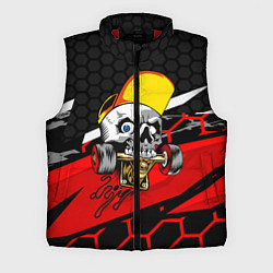Мужской жилет Череп со скейтом, цвет: 3D-красный
