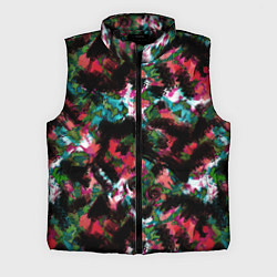 Мужской жилет Гранжевый абстрактный узор, цвет: 3D-черный