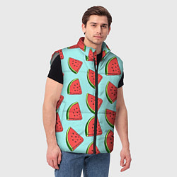 Мужской жилет Дольки арбузов, цвет: 3D-светло-серый — фото 2