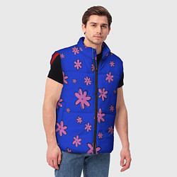 Мужской жилет Цветочки рисованные, цвет: 3D-красный — фото 2