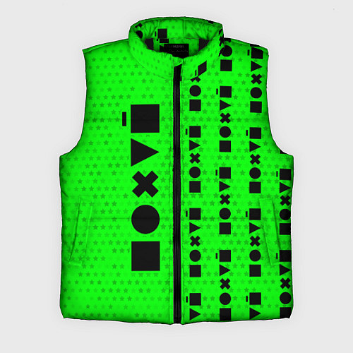 Мужской жилет Безразличие - Космос Паттерн справа / 3D-Черный – фото 1