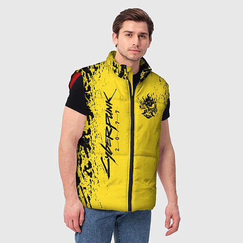 Мужской жилет CYBERPUNK 2077 КИБЕРПАНК 2077 / 3D-Красный – фото 3