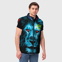 Мужской жилет ЛЕВ ЦАРЬ ЗВЕРЕЙ, цвет: 3D-красный — фото 2