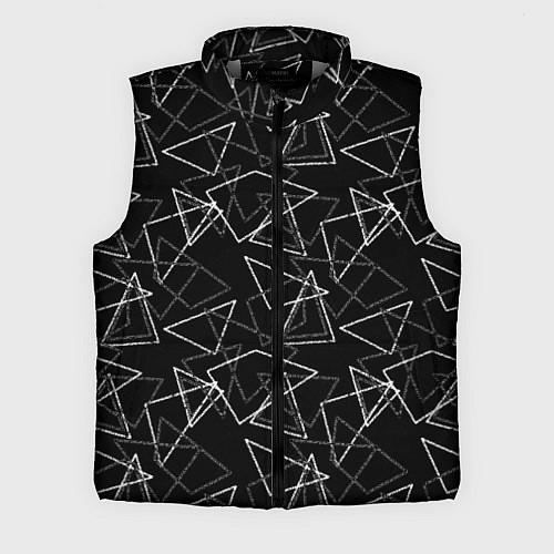 Мужской жилет Черно-белый геометрический / 3D-Светло-серый – фото 1