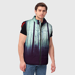 Мужской жилет ЖУТКИЙ ЛЕС, цвет: 3D-красный — фото 2