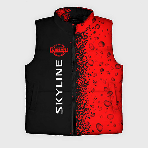 Мужской жилет Nissan Skyline - Paint Vertical / 3D-Черный – фото 1