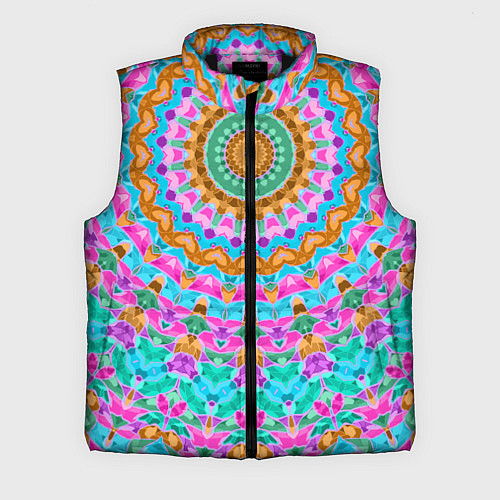 Мужской жилет Разноцветный калейдоскоп / 3D-Черный – фото 1