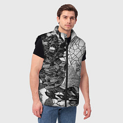 Мужской жилет Структурная мозайка, цвет: 3D-черный — фото 2