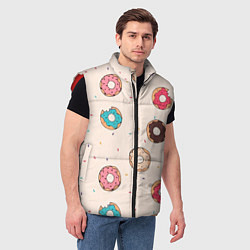 Мужской жилет Кусанные пончики, цвет: 3D-красный — фото 2