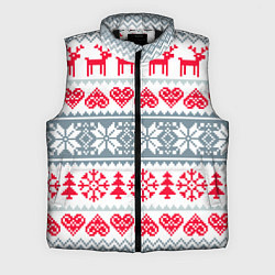 Мужской жилет Вязаный рисунок, цвет: 3D-черный