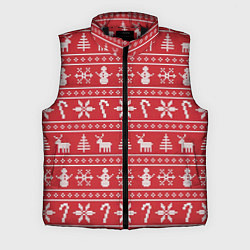 Мужской жилет Новогодний атрибуты, цвет: 3D-черный