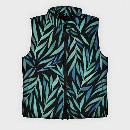 Мужской жилет Растительный орнамент / 3D-Черный – фото 1