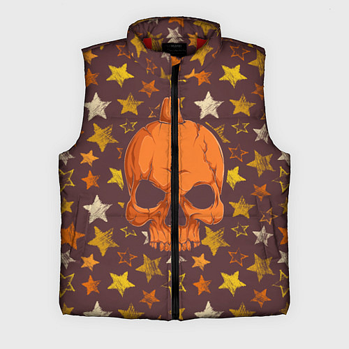 Мужской жилет Череп-тыква / 3D-Красный – фото 1