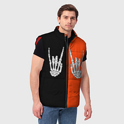 Мужской жилет Ладошки скелета, цвет: 3D-красный — фото 2