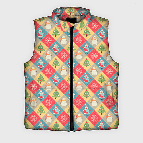 Мужской жилет Новогодние Праздники / 3D-Светло-серый – фото 1