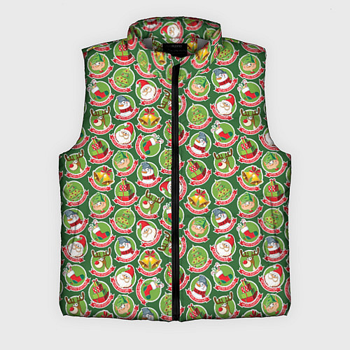 Мужской жилет Новогодние Персонажи / 3D-Светло-серый – фото 1