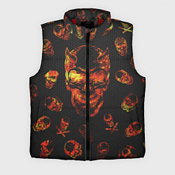Мужской жилет Огненные черепа Carbon
