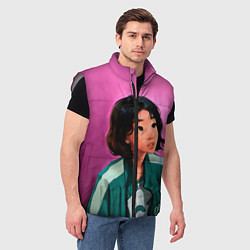 Мужской жилет 067 игра в кальмара, цвет: 3D-светло-серый — фото 2
