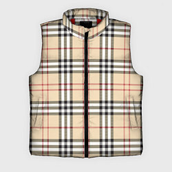 Мужской жилет Клетчатый принт в стиле Burberry, цвет: 3D-красный