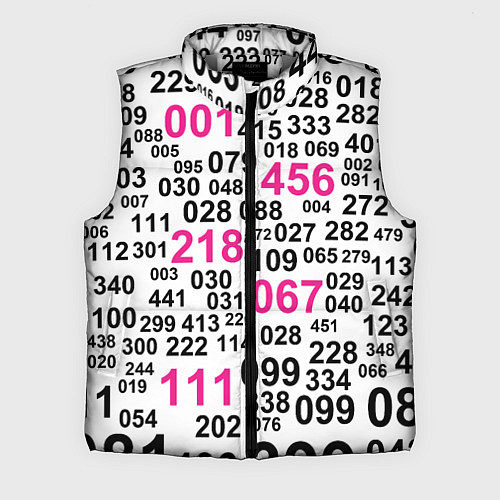 Мужской жилет Игра в кальмара: номера игроков / 3D-Светло-серый – фото 1
