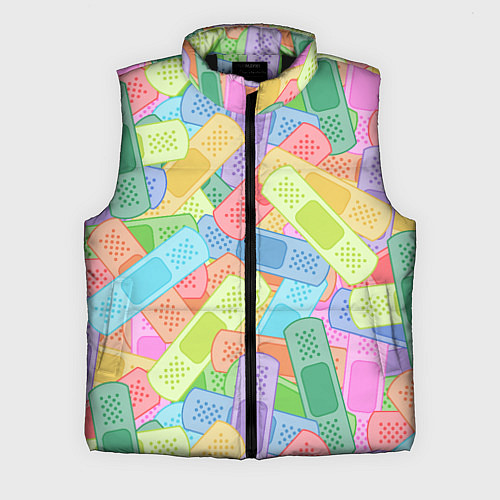 Мужской жилет Цветные пластыри / 3D-Черный – фото 1