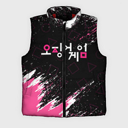 Мужской жилет ИГРА В КАЛЬМАРА БРЫЗГИ КРАСОК , ФИГУРЫ, цвет: 3D-красный