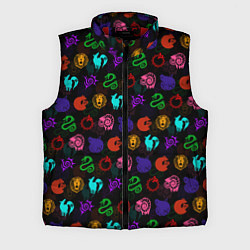 Мужской жилет 7 СМЕРТНЫХ ГРЕХОВ АНИМЕ , ПАТТЕРН СИМВОЛЫ В ЦВЕТЕ