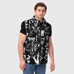 Мужской жилет BERSERK SYMBOL LOGO БЕРСЕРК СИМВОЛИКА ПАТТЕРН, цвет: 3D-черный — фото 2