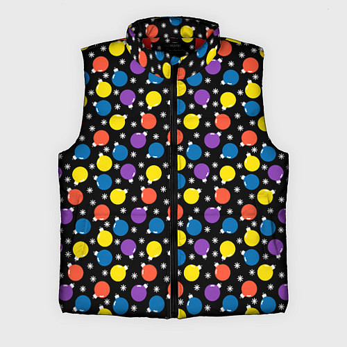 Мужской жилет Новогодние Лампочки / 3D-Красный – фото 1
